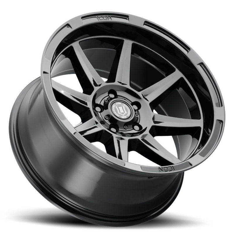 ICON Bandit 20x10 5x150 -24mm 4.5in BS 110.10mm Bore Gloss Black Wheel