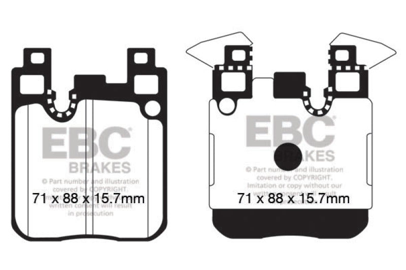 EBC 13-18 BMW 335i (F30) Bluestuff Rear Brake Pads - eliteracefab.com