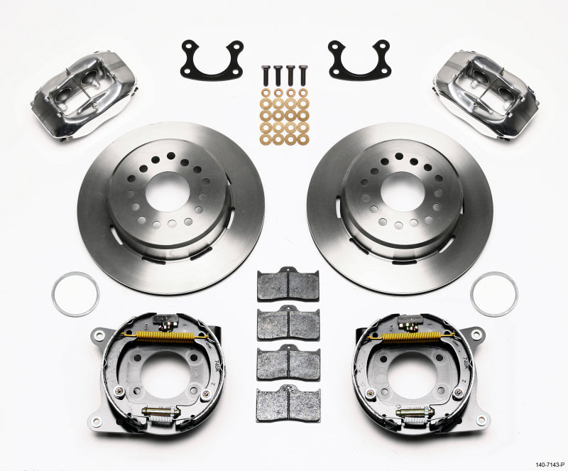 Wilwood Forged Dynalite P/S Park Brake Kit Polished Small Ford 2.66in Offset Wilwood