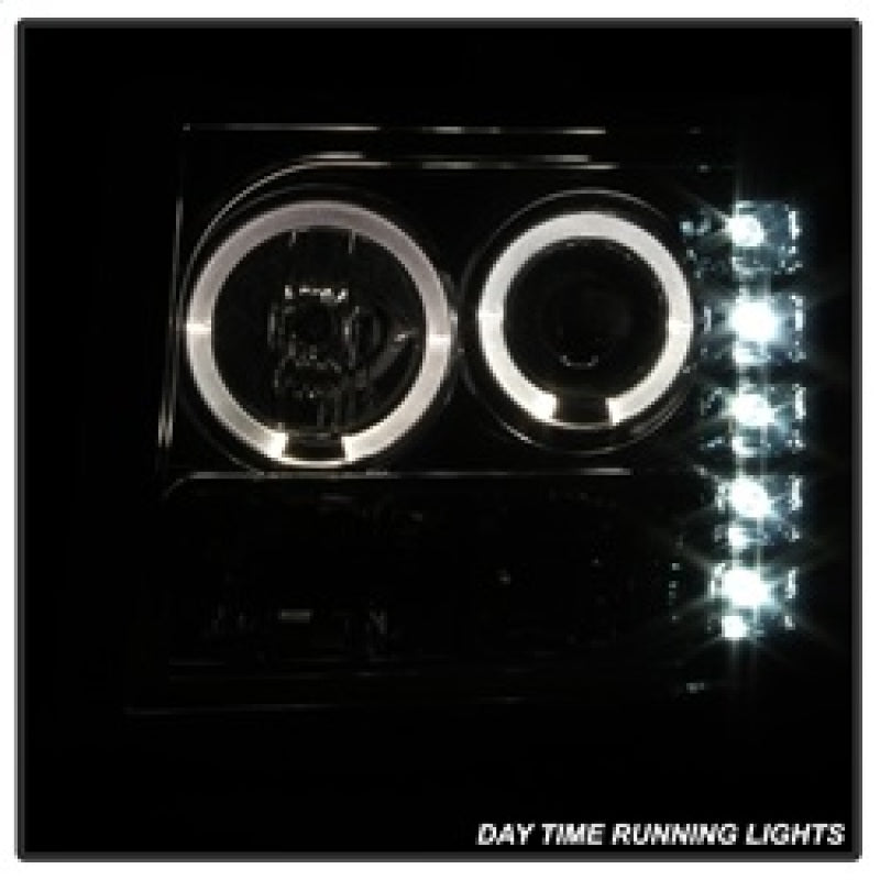 Spyder GMC Sierra 1500/2500/3500 07-13 Projector Headlights LED Halo- LED Smoke PRO-YD-GS07-HL-SM - eliteracefab.com