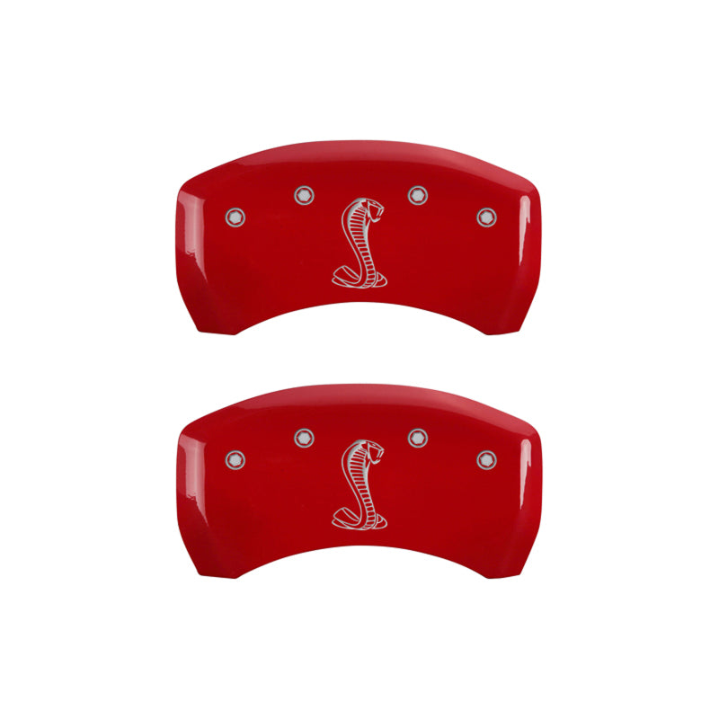 MGP Rear set 2 Caliper Covers Engraved Rear MGP Red finish silver ch MGP