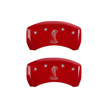 Load image into Gallery viewer, MGP 4 Caliper Covers Engraved Front &amp; Rear Tiffany Snake Red finish silver ch MGP