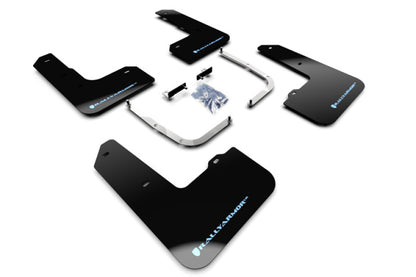 Rally Armor 2019+ Hyundai Elantra N Line UR Black Mud Flap w/ Performance Blue Logo - eliteracefab.com