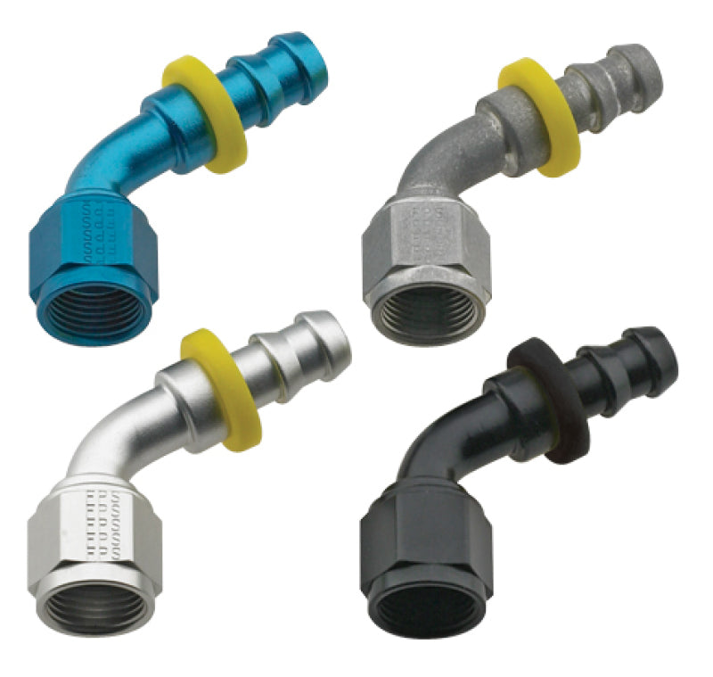 Fragola Performance Systems 206006-BL 8000 Series Push-Lite Race Hose End - 60 Degree - eliteracefab.com