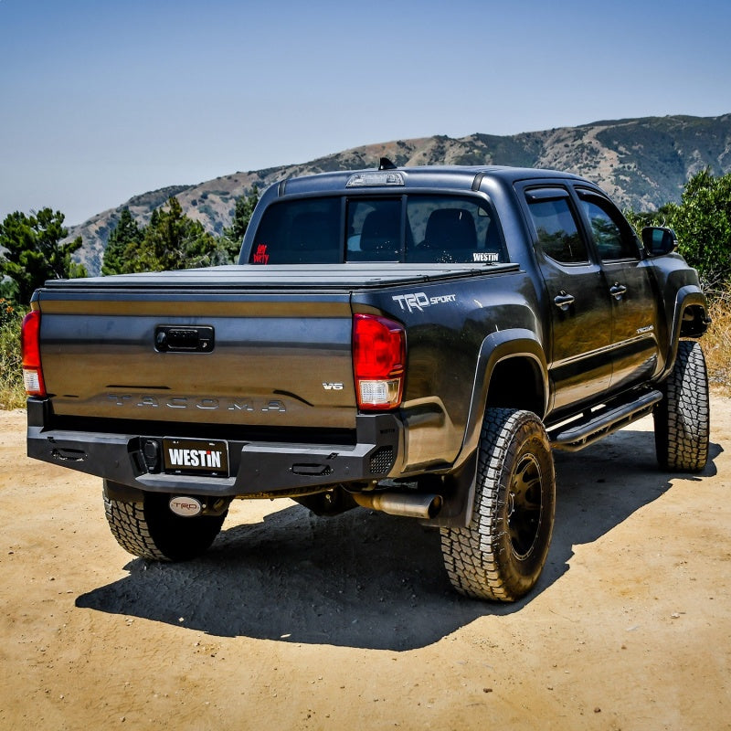 Westin 16-20 Toyota Tacoma Pro-Series Rear Bumper - Textured Black - eliteracefab.com