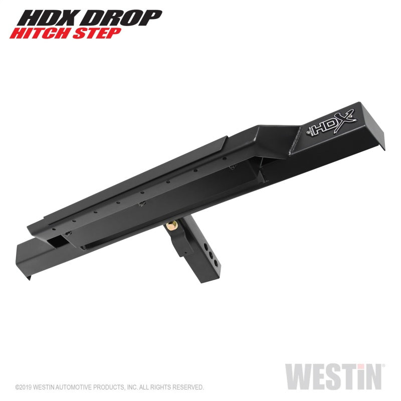 Westin HDX Drop Hitch Step 34in Step 2in Receiver - Textured Black - eliteracefab.com