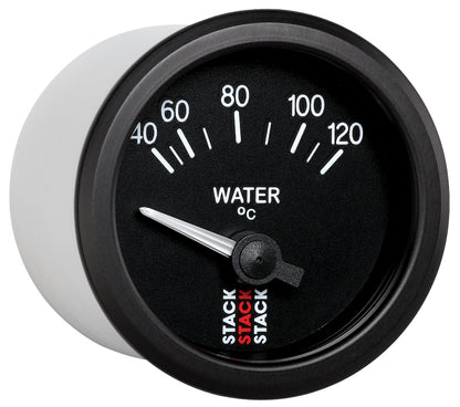Autometer 52mm Stack Instruments 40-120 Degree C Electric Water Temperature Gauge - Black ST3207