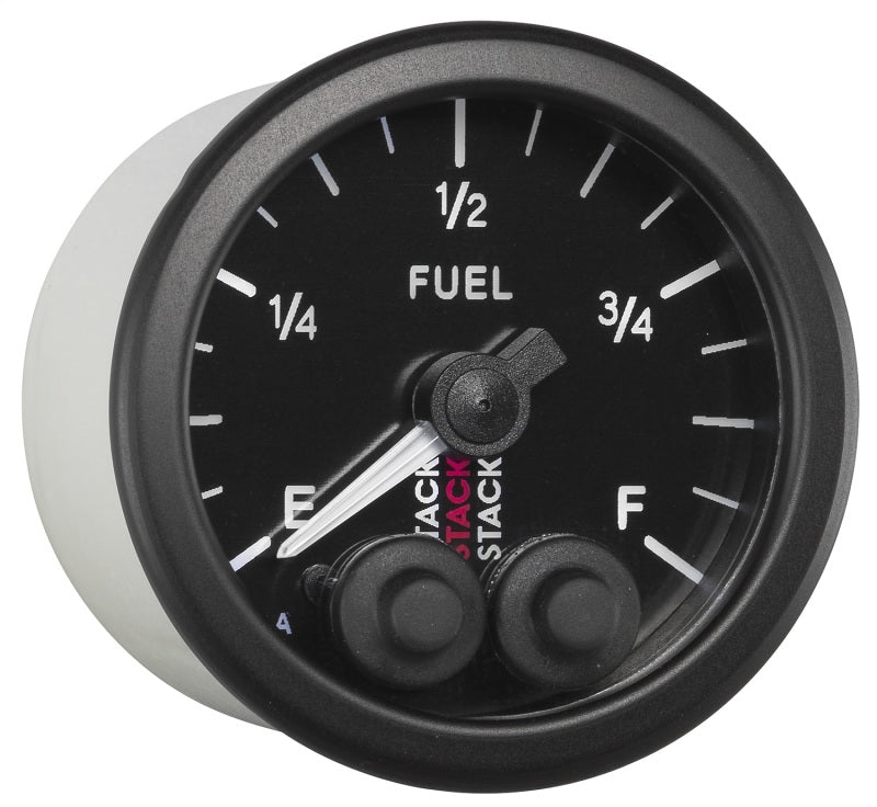 Autometer Stack 52mm 0-280 Ohm Programmable Pro-Control Fuel Level Gauge - Black ST3515