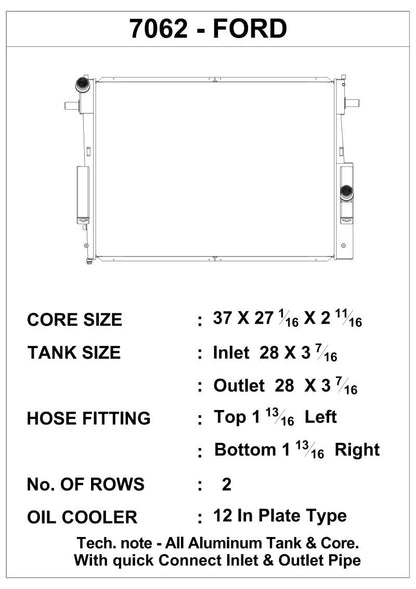 CSF 08-10 6.4L Ford Super Duty Diesel Heavy Duty Radiator - eliteracefab.com
