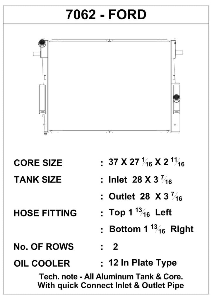 CSF 08-10 6.4L Ford Super Duty Diesel Heavy Duty Radiator - eliteracefab.com