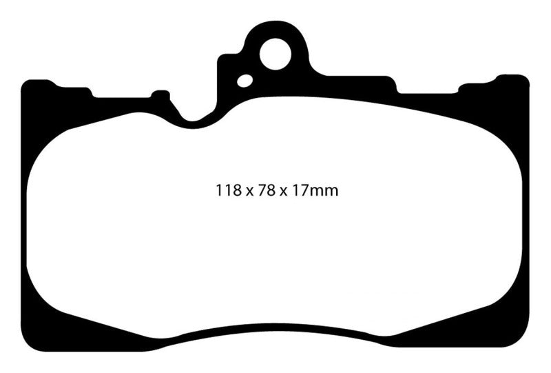 EBC 07-08 Lexus GS350 3.5 RWD Yellowstuff Front Brake Pads - eliteracefab.com