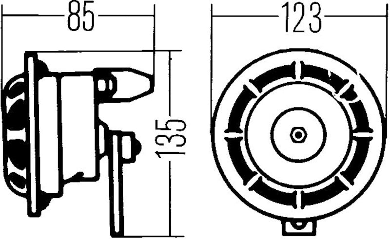 Hella Horn STone 24V 375Hz Ltone Blk (B133)