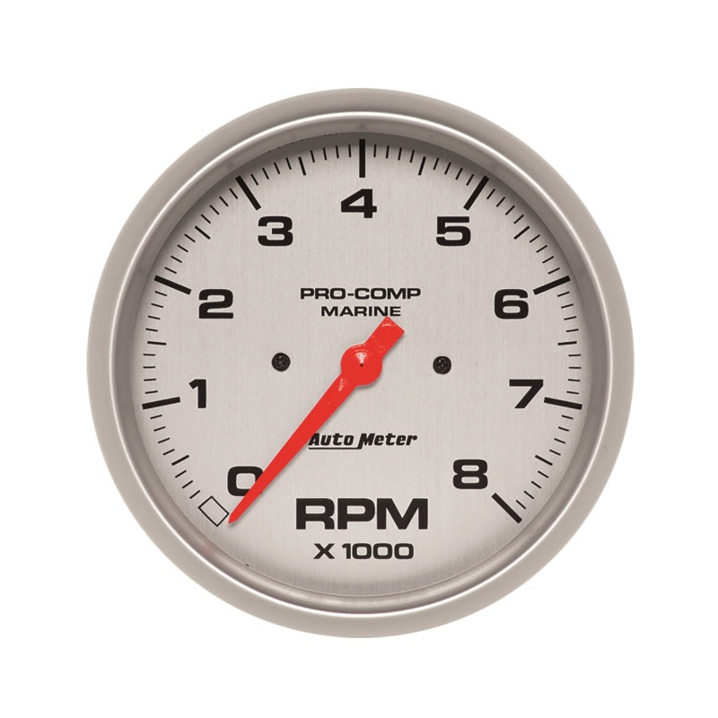 Autometer Marine Silver Ultra-Lite 5in Electrical Tachometer 0-8000 RPM 200797-33