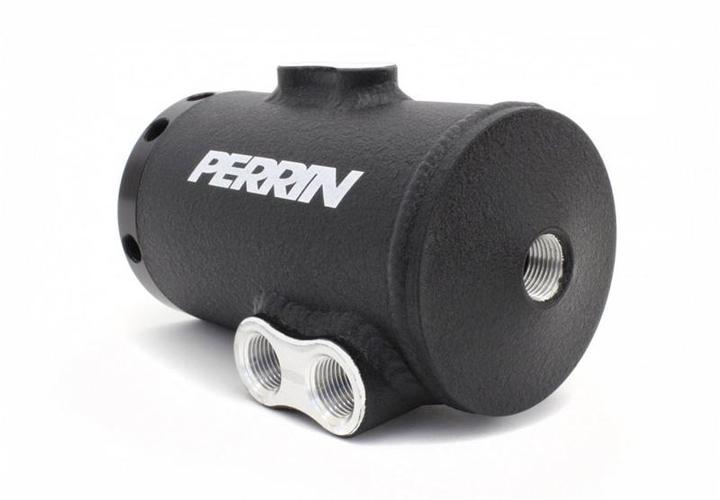 Perrin 08-14 Subaru WRX/STI Black Air Oil Separator - eliteracefab.com