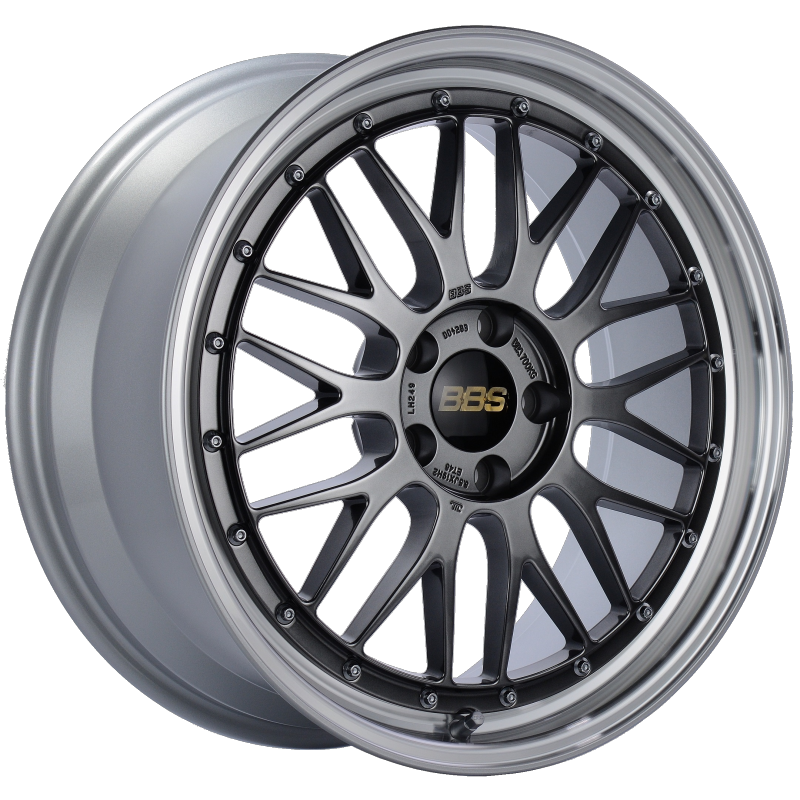 BBS LM 19x8.5 5x112 ET48 Diamond Black Center Diamond Cut Lip Wheel -82mm PFS/Clip Required BBS