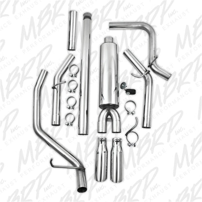 MBRP 14 Chevy/GMC 1500 Silverado/Sierra 4.3L V6/5.3L V8 Dual Split Side T409 3in Cat Back Exhaust - eliteracefab.com