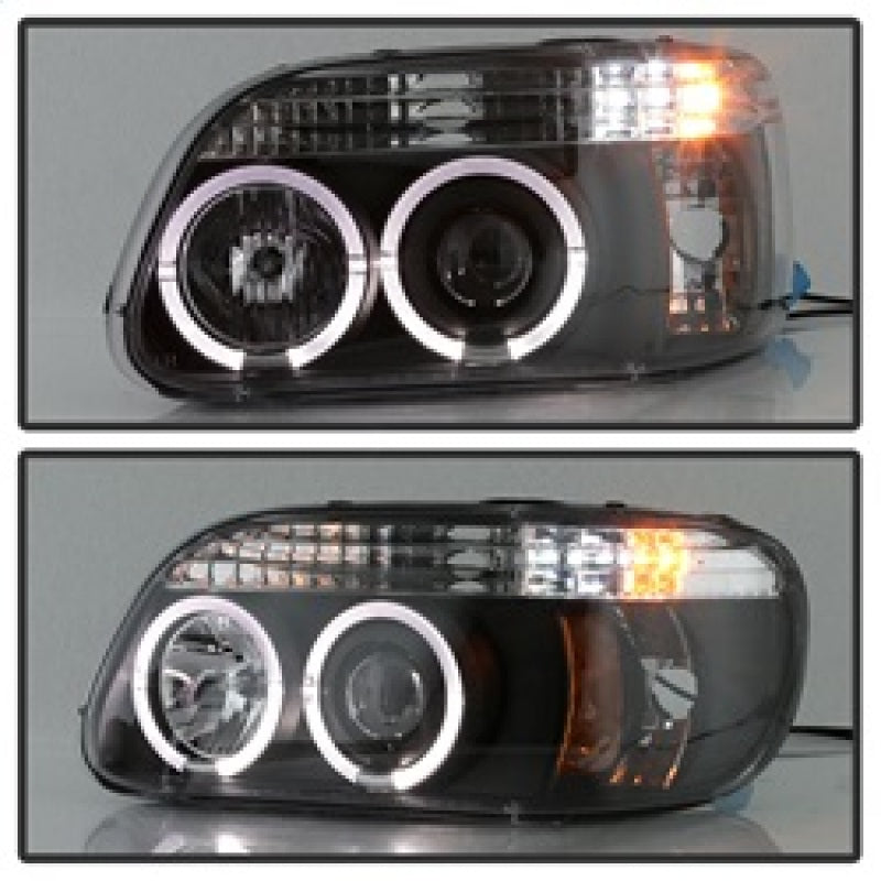 Spyder Ford Explorer 95-01 1PC Projector Headlights LED Halo Blk PRO-YD-FEXP95-HL-1PC-BK - eliteracefab.com