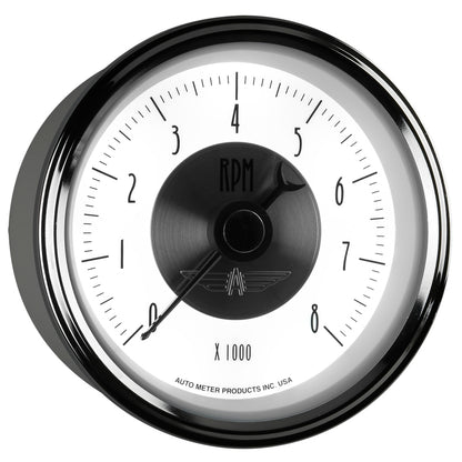 Autometer Prestige Pearl Series - Tachometer 3 3/8in 8K RPM In-Dash 2098
