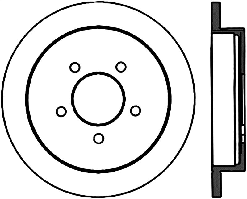 StopTech Power Slot 01-03 Ford F150 5 Lug Rear Left Slotted CRYO Rotor Stoptech