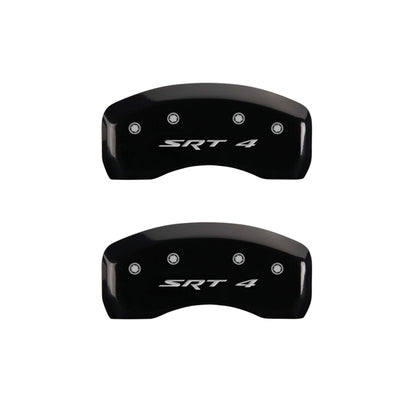 MGP 4 Caliper Covers Engraved Front & Rear SRT4 Black finish silver ch MGP