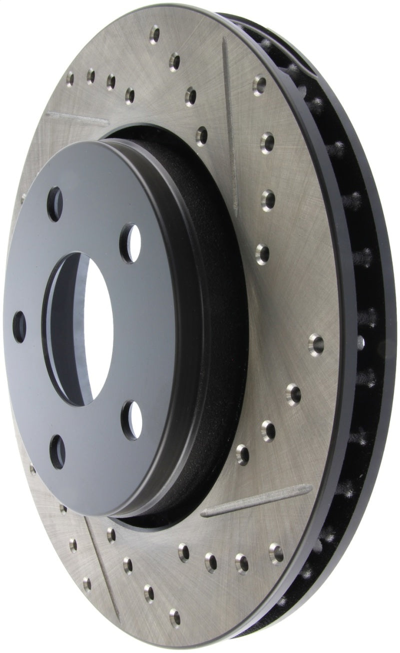 StopTech 07-13 Jeep Wrangler Slotted & Drilled Left Front Rotor Stoptech