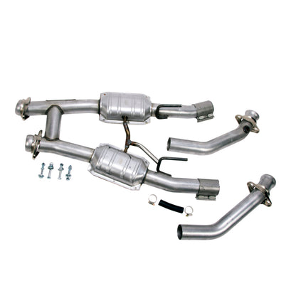 BBK 86-93 Mustang 5.0 High Flow H Pipe With Catalytic Converters - 2-1/2 - eliteracefab.com