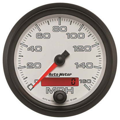 Autometer Pro-Cycle Gauge Speedometer 3 3/8in 160Mph Elec. Programmable White 19589