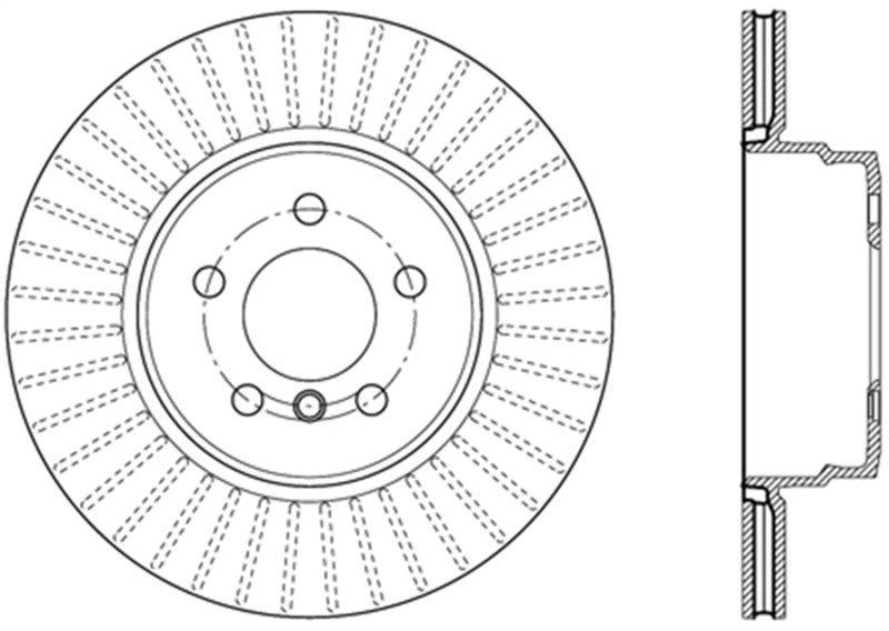 StopTech 07-18 BMW X5 / 08-19 BMW X6 Sportstop Cryo Drilled & Slotted Rotor - Rear Left Stoptech