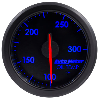 Autometer Airdrive 2-1/6in Oil Temp Gauge 100-300 Degrees F - Black 9140-T