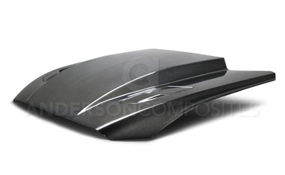 Anderson Composites 15-17 Ford Mustang (Excl. GT350/GT350R) Double Sided Carbon Fiber Cowl Hood Anderson Composites