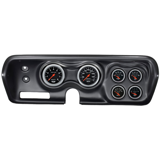 Autometer Sport-Comp 71-74 Charger/ GTX/ Road Runner Dash Kit 6pc Tach/MPH/Fuel/Oil/WTMP/Volt 7030-SC