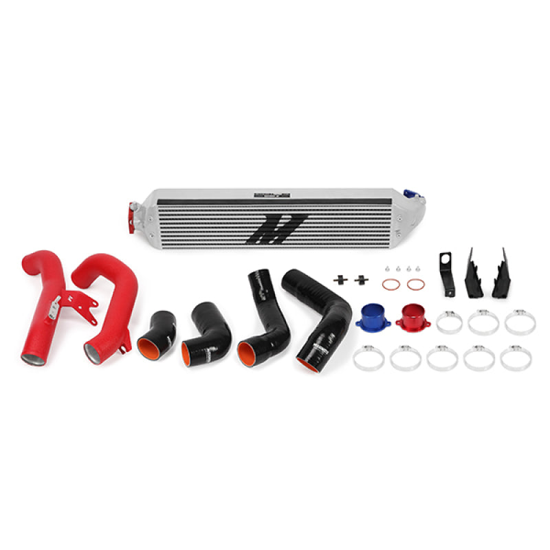 Mishimoto 2016+ Honda Civic 1.5T / 2017+ Honda Civic Si Silver Intercooler Kit w/Red Pipes - eliteracefab.com