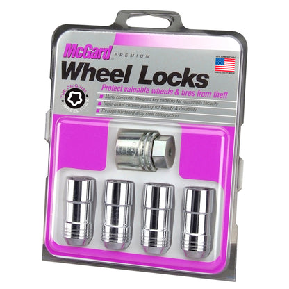 McGard Wheel Lock Nut Set - 4pk. (Cone Seat) M14X2.0 / 13/16 Hex / 2.25in. Length - Chrome - eliteracefab.com