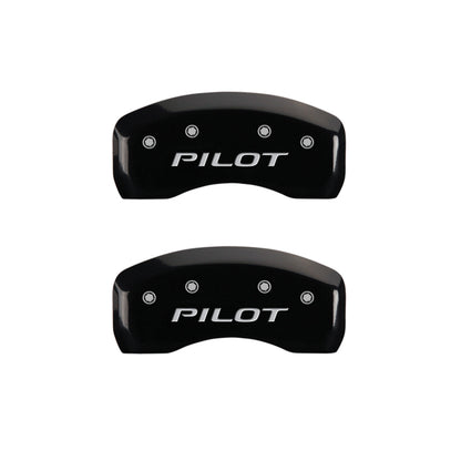 MGP 4 Caliper Covers Engraved Front Honda Engraved Rear Pilot/2016 Black finish silver ch MGP