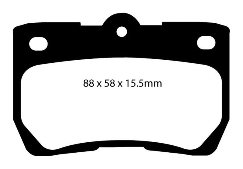 EBC 06-07 Lexus GS300 3.0 Yellowstuff Rear Brake Pads - eliteracefab.com