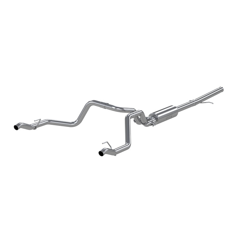 MBRP 2019 Chevrolet Silverado 1500 4.3L/5.3L 2.5in Cat Back Dual Rear Exit - Aluminized - eliteracefab.com