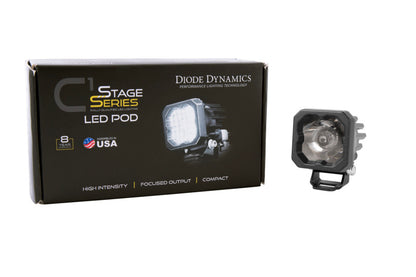 Diode Dynamics Stage Series C1 LED Pod Pro - White Wide Standard RBL Each Diode Dynamics