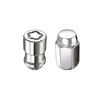 McGard 4 Lug Hex Install Kit w/Locks (Cone Seat Nut) M12X1.25 / 13/16 Hex / 1.28in. Length - Chrome