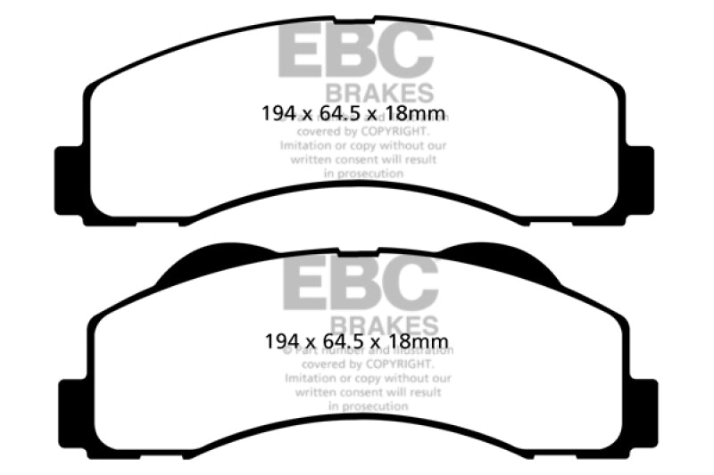 EBC 15+ Ford Expedition 3.5 Twin Turbo 2WD Greenstuff Front Brake Pads - eliteracefab.com