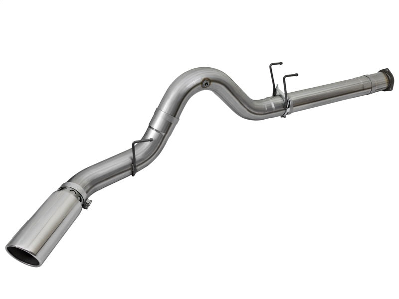 aFe LARGE BORE HD 5in 409-SS DPF-Back Exhaust w/Polished Tip 2017 Ford Diesel Trucks V8 6.7L (td) - eliteracefab.com