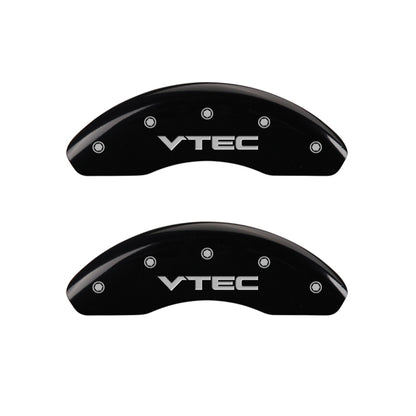 MGP 4 Caliper Covers Engraved Front & Rear Honda Black finish silver ch MGP