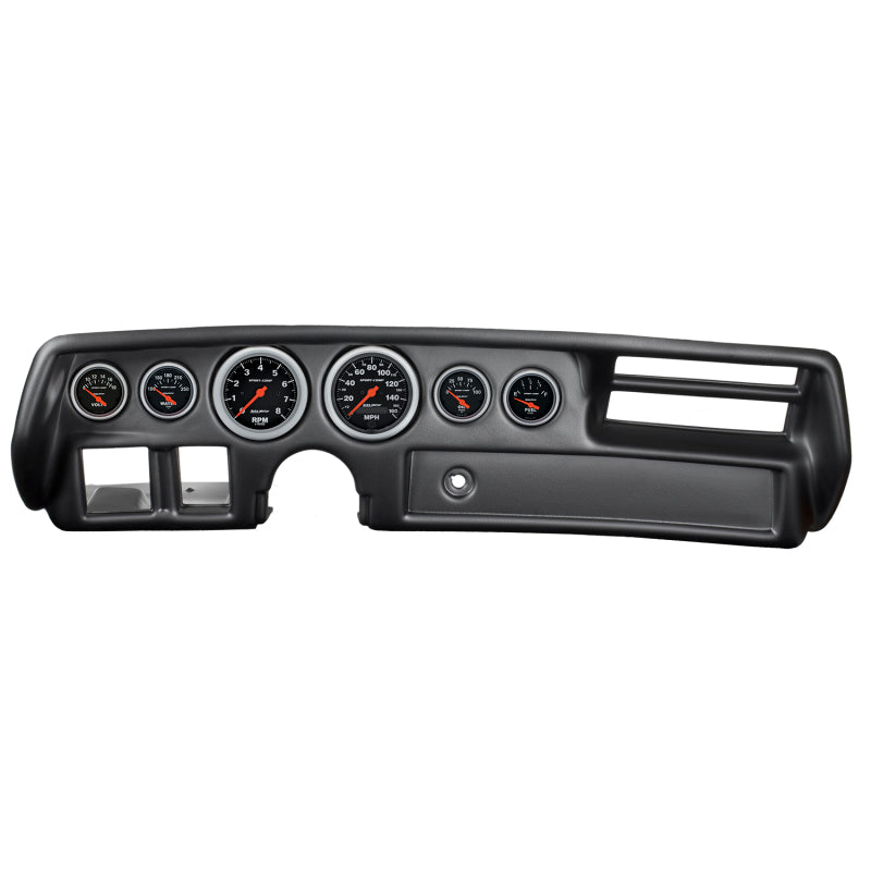 Autometer Sport-Comp 70-72 Chevelle/ El Camino/ Malibu Dash Kit 6pc Tach/ MPH/ Fuel/ Oil/ WTMP/ Volt 7026-SC