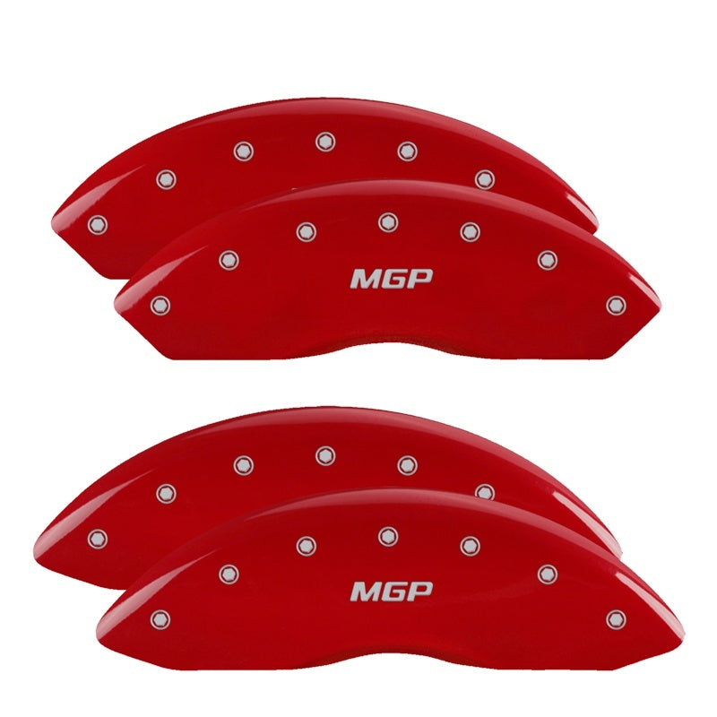 MGP 4 Caliper Covers Engraved Front Acura Engraved Rear RSX Red finish silver ch MGP