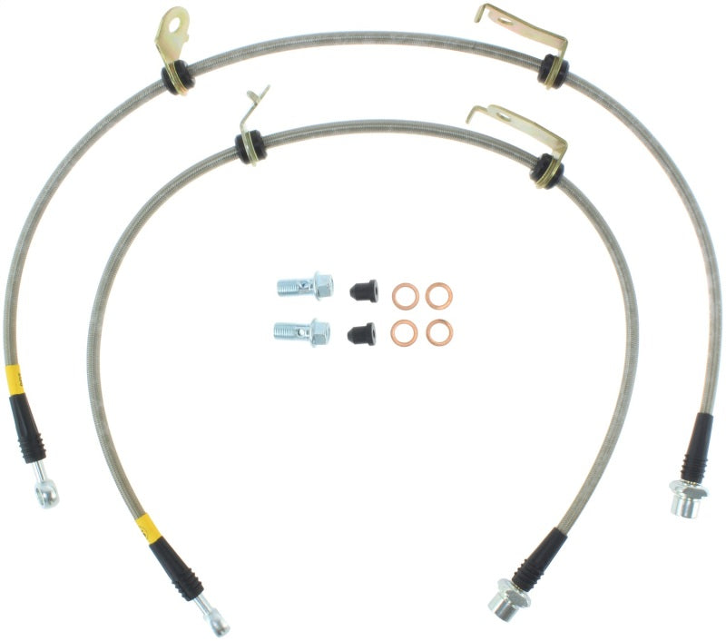 StopTech 11-17 Lexus CT200h Stainless Steel Front Brake Lines - eliteracefab.com