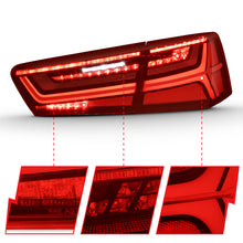 Load image into Gallery viewer, ANZO 2012-2018 Audi A6 LED Taillight Black Housing Red/Clear Lens 4 pcs (Sequential Signal) - eliteracefab.com