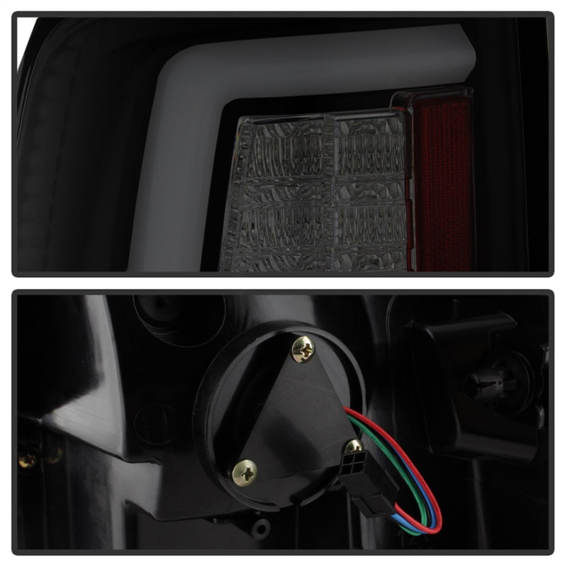 Spyder 13-14 Dodge Ram 1500 Light Bar LED Tail Lights - Black Smoke ALT-YD-DRAM13V2-LED-BSM - eliteracefab.com