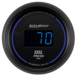 AutoMeter GAUGE; OIL PRESSURE; 2 1/16in.; 100PSI; DIGITAL; BLACK DIAL W/BLUE LED