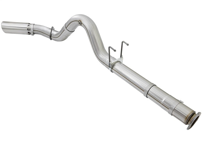 aFe ATLAS 5in DPF-Back Alum Steel Exhaust System w/Polished Tip 2017 Ford Diesel Trucks V8-6.7L (td) - eliteracefab.com