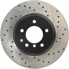 StopTech 08-09 BMW 535 Series / 04-09 545i/550i/645Ci/650i Slotted & Drilled Left Front Rotor - eliteracefab.com