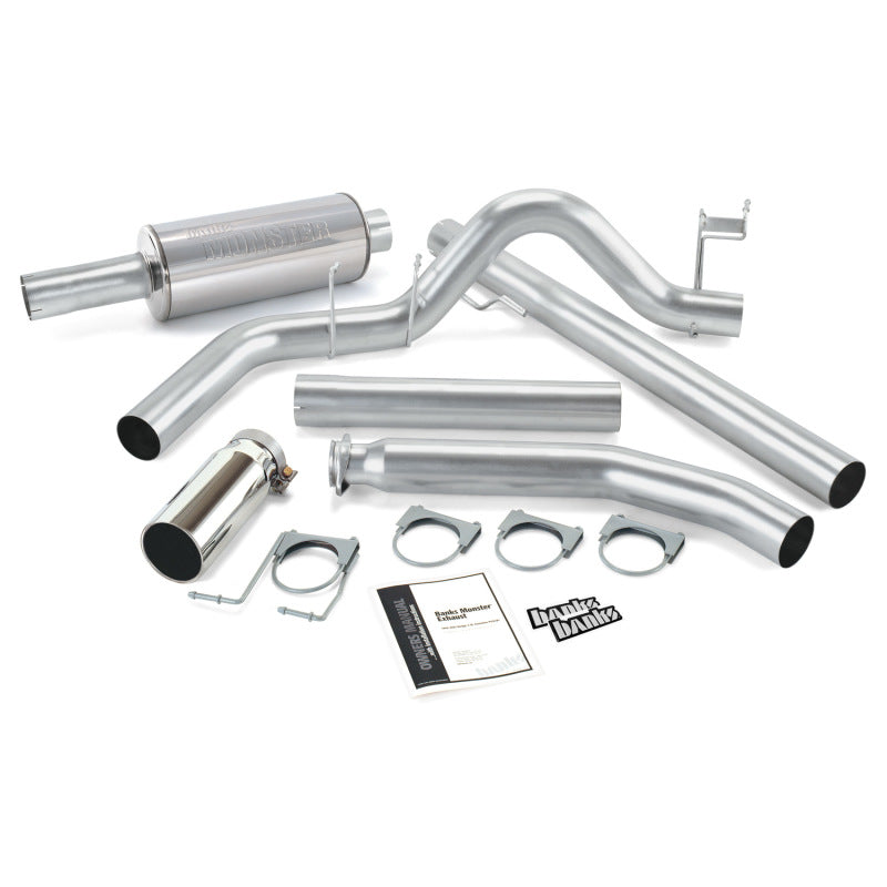 Banks Power 98-02 Dodge 5.9L Std Cab Monster Exhaust System - SS Single Exhaust w/ Chrome Tip Banks Power